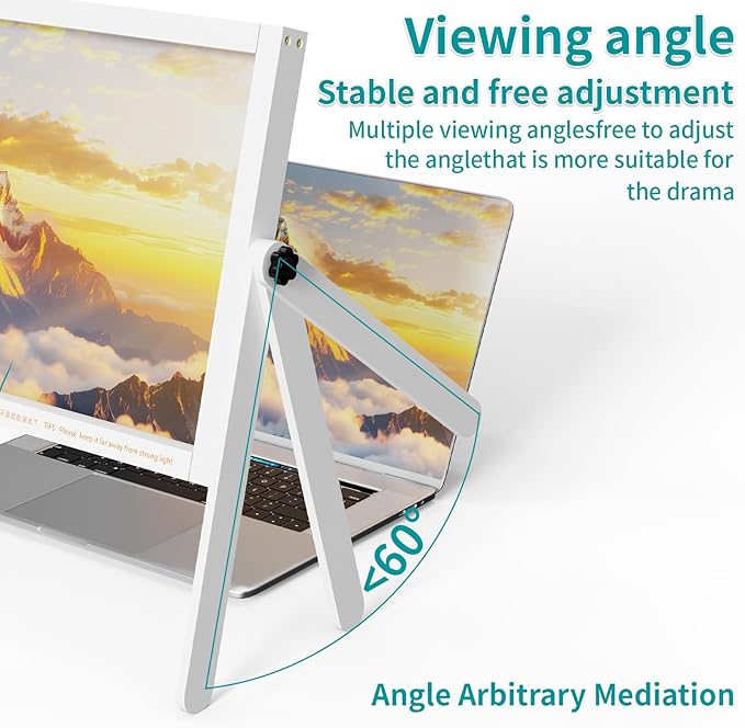 Laptop Screen Magnifier,Computer Screen Magnifying with Rotatable Adjust Desktop Stand for Low Vision & Seniors - Image 4